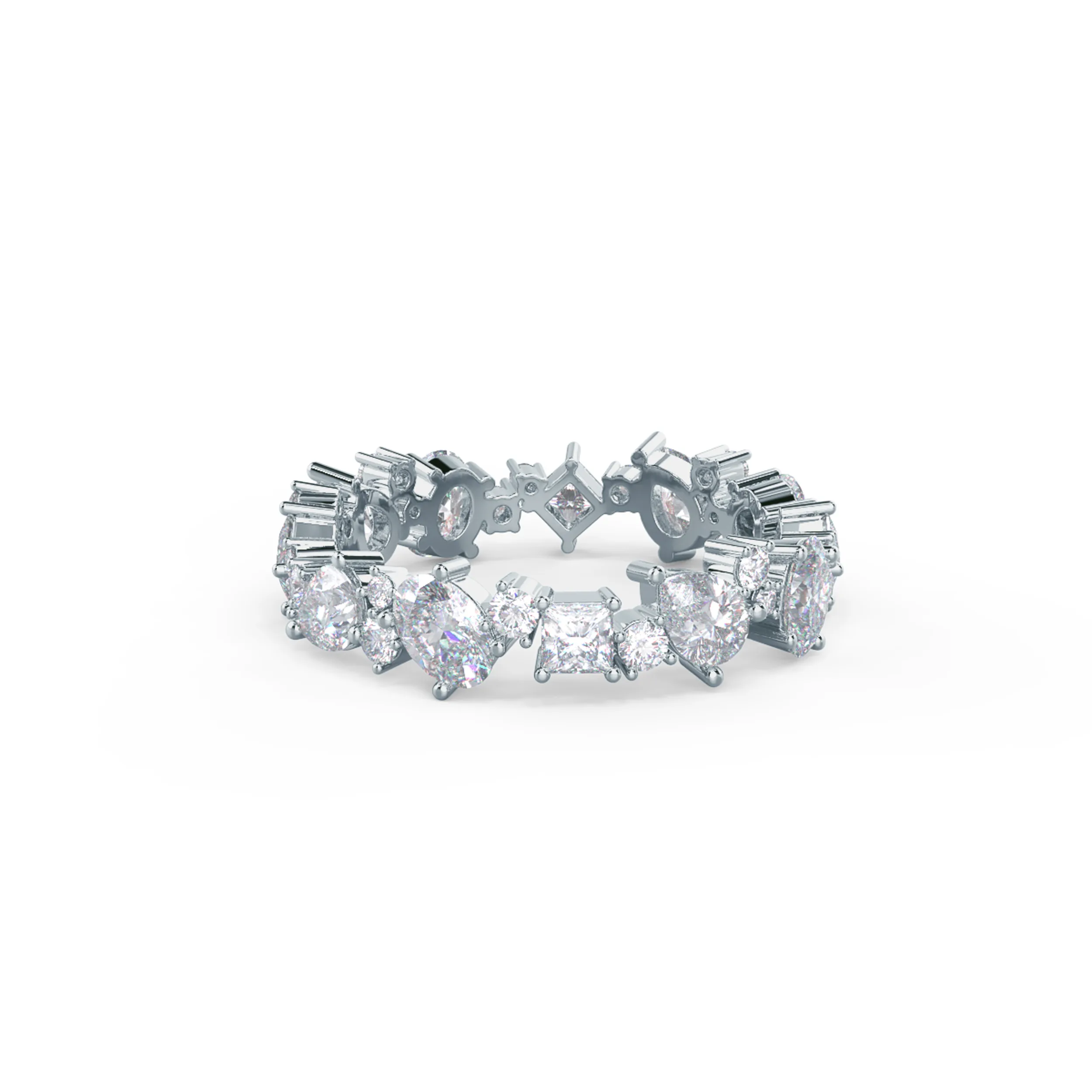 High Quality 2.0 Carat Lab Created Diamonds Kelsey Eternity Band in 18k White Gold (Main View)