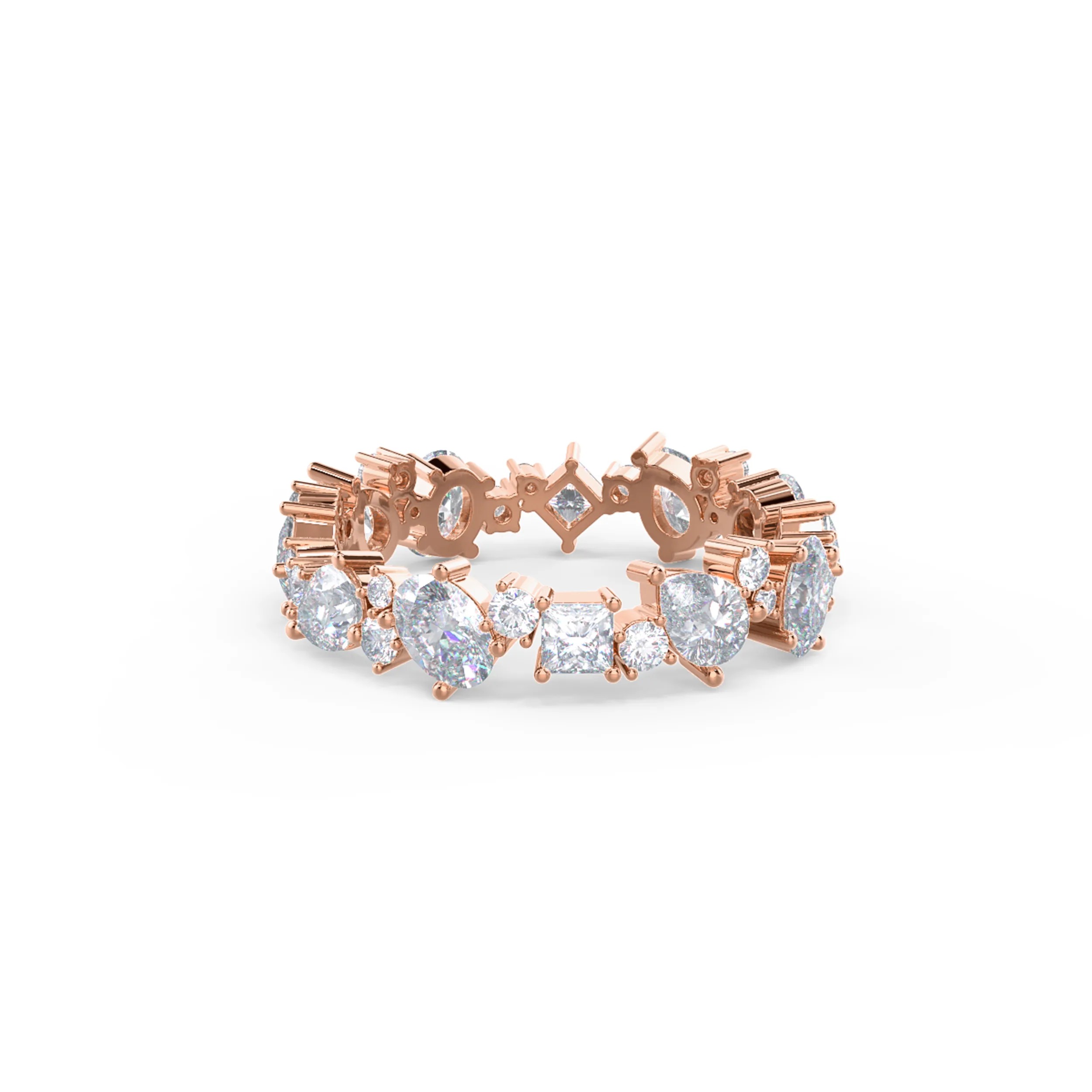 14k Rose Gold Kelsey Eternity Band featuring 2.0 Carat Lab Created Diamonds (Main View)