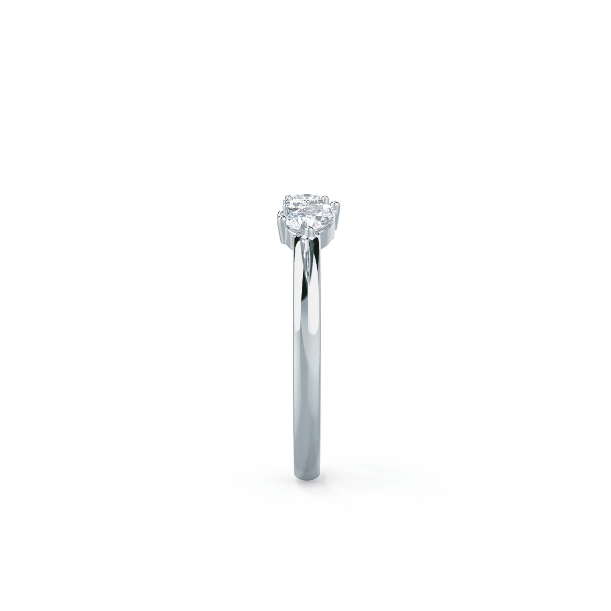 Hand Selected 0.5 Carat Diamonds Kelsey Five Stone in 18k White Gold (Side View)