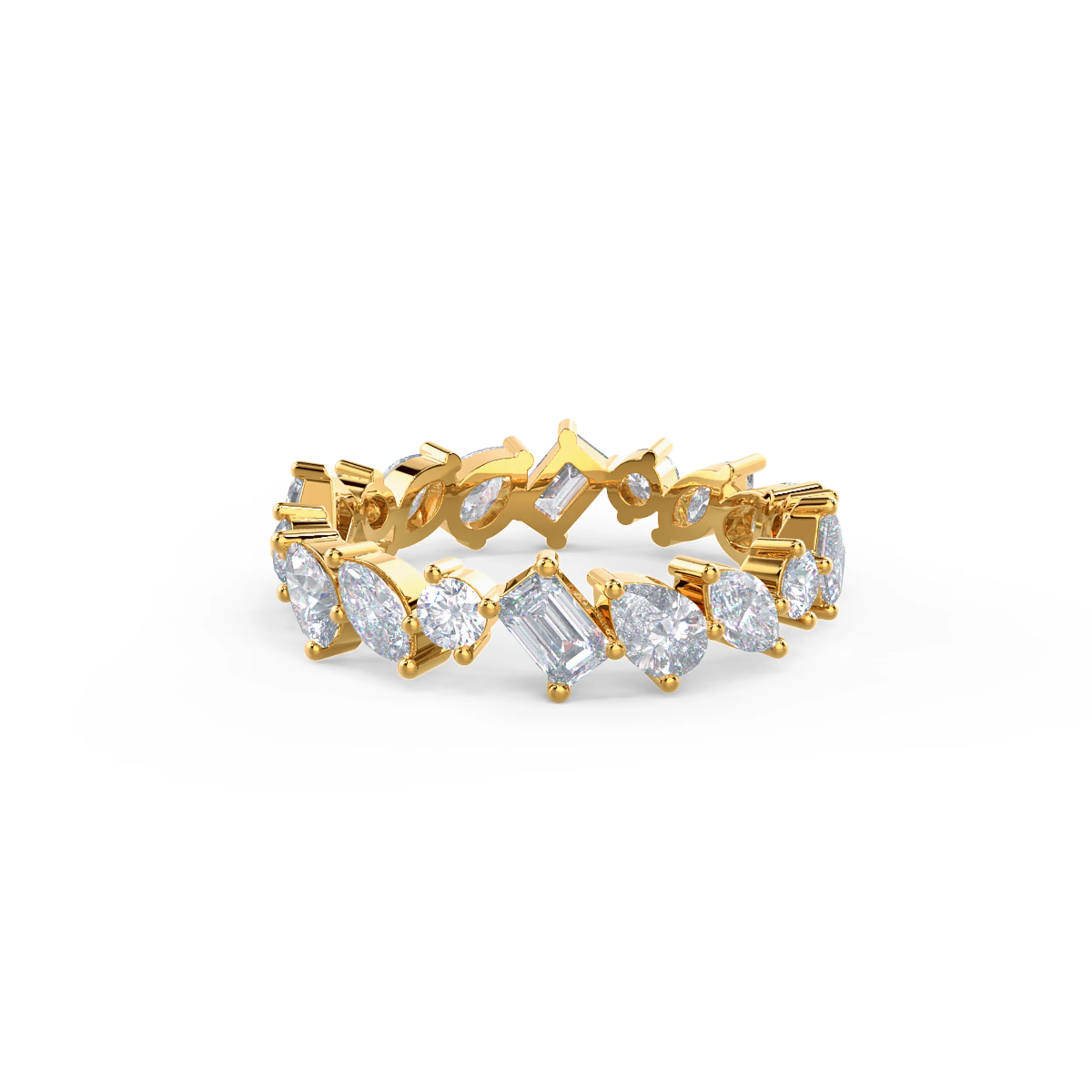 High Quality 2.5 ct Diamonds set in 14k Yellow Gold Fiona Eternity Band (Main View)