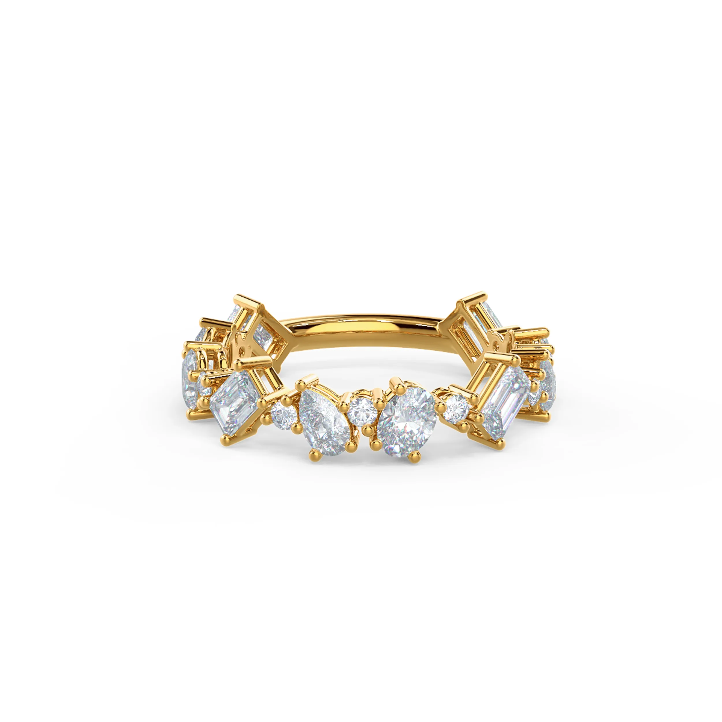 High Quality 1.7 ct Diamonds Cassie Three Quarter Band in 14k Yellow Gold (Main View)