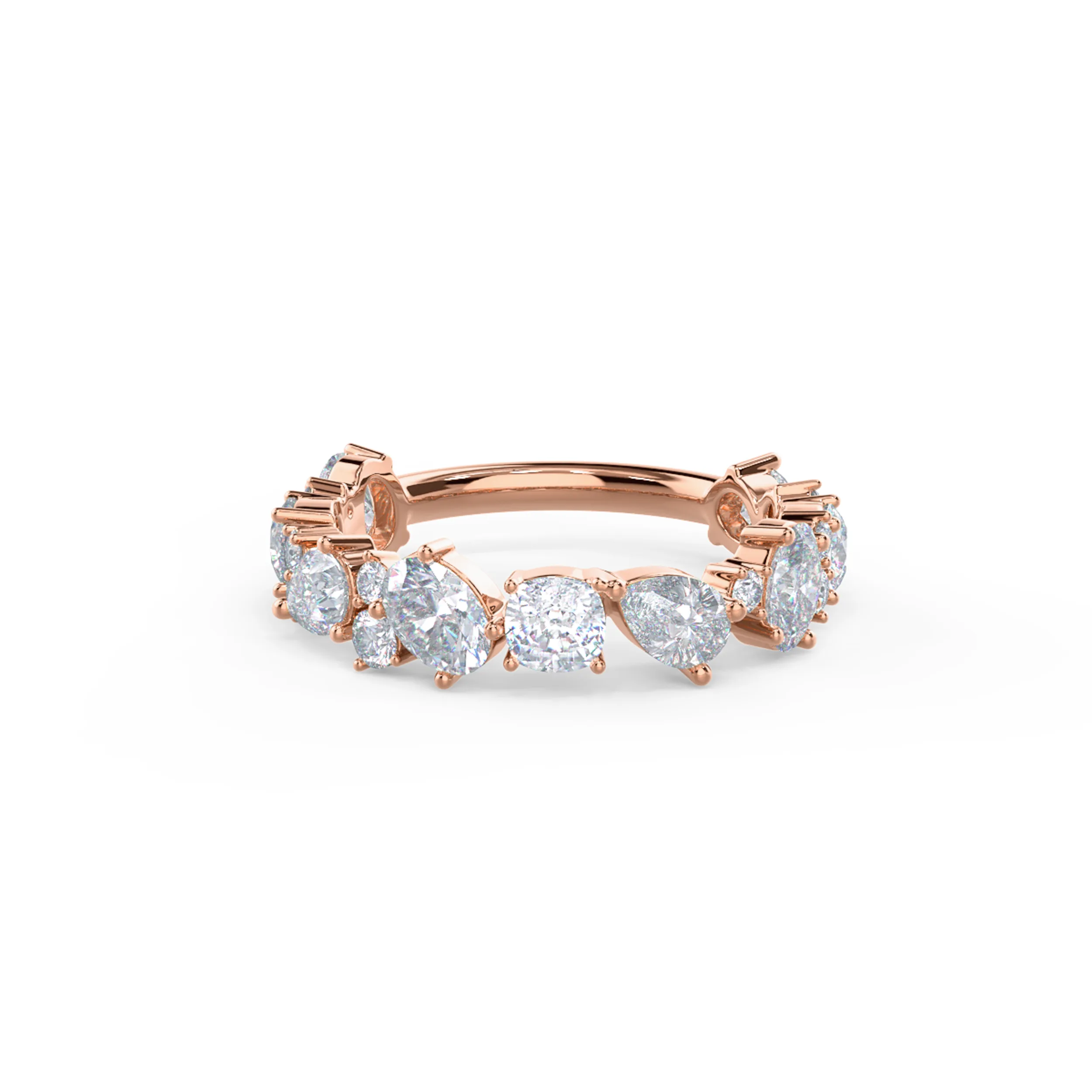 2.5 Carat Lab Diamonds Mary Three Quarter Band in Rose Gold (Main View)