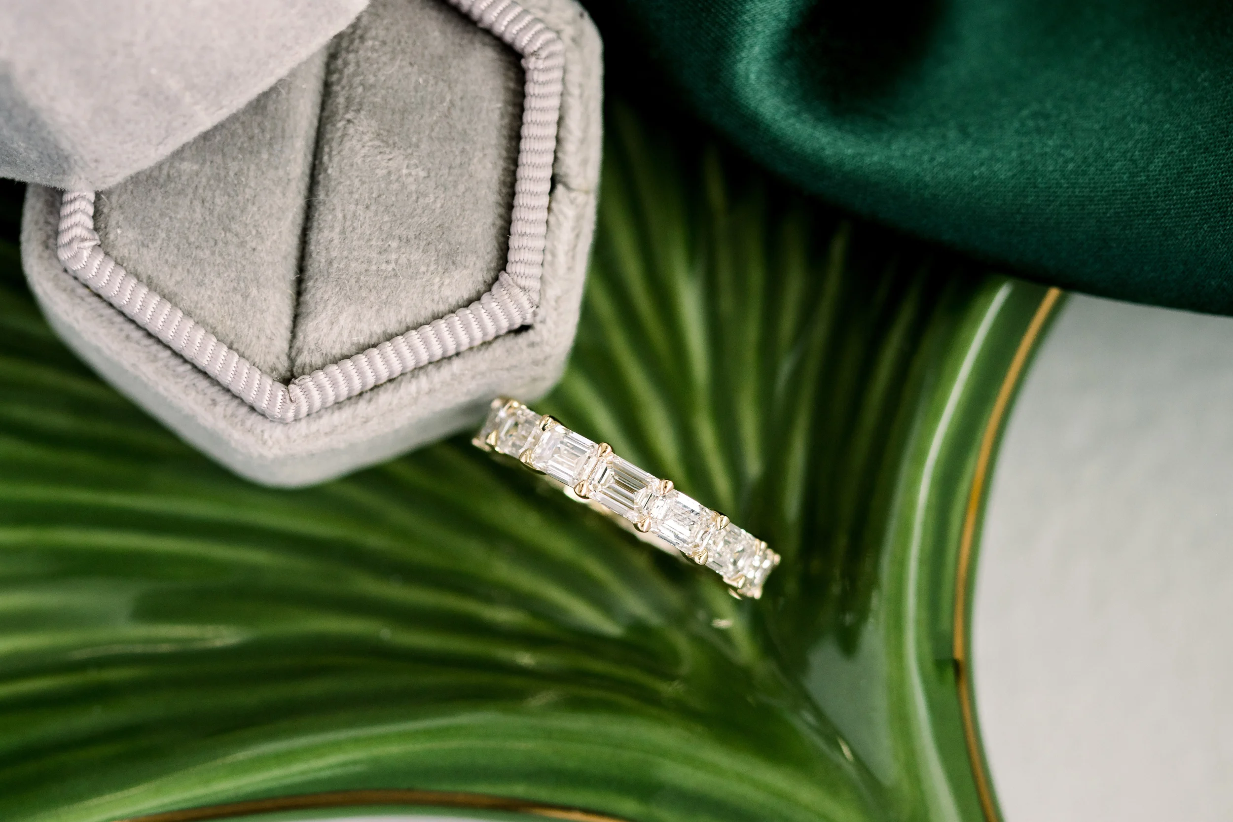 Yellow Gold Emerald East-West Half Band in 14k Yellow Gold 2ctw featuring 2.0 ctw Lab Diamonds (Main View)