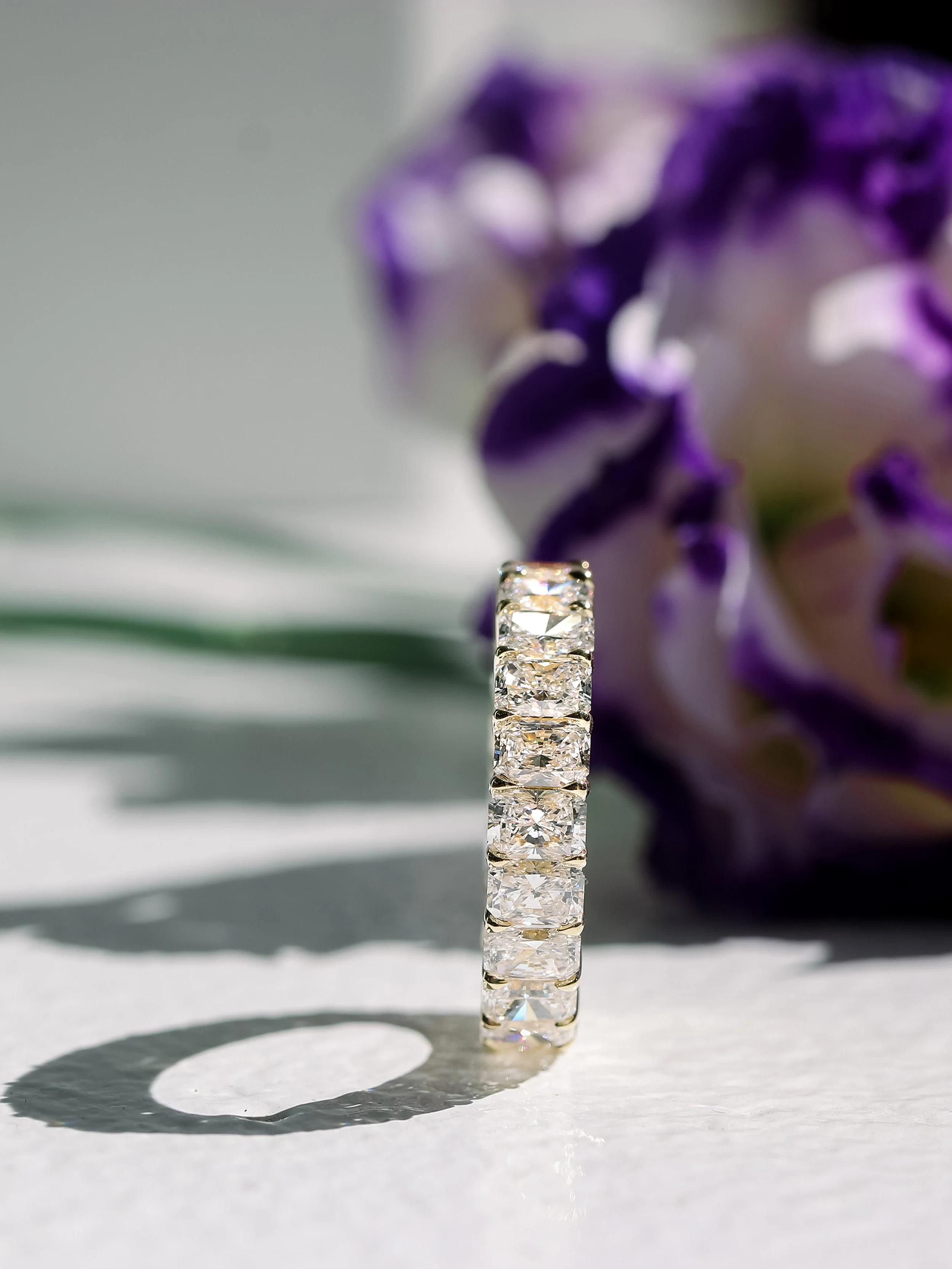 Diamonds Radiant Eternity Band in (Side View)