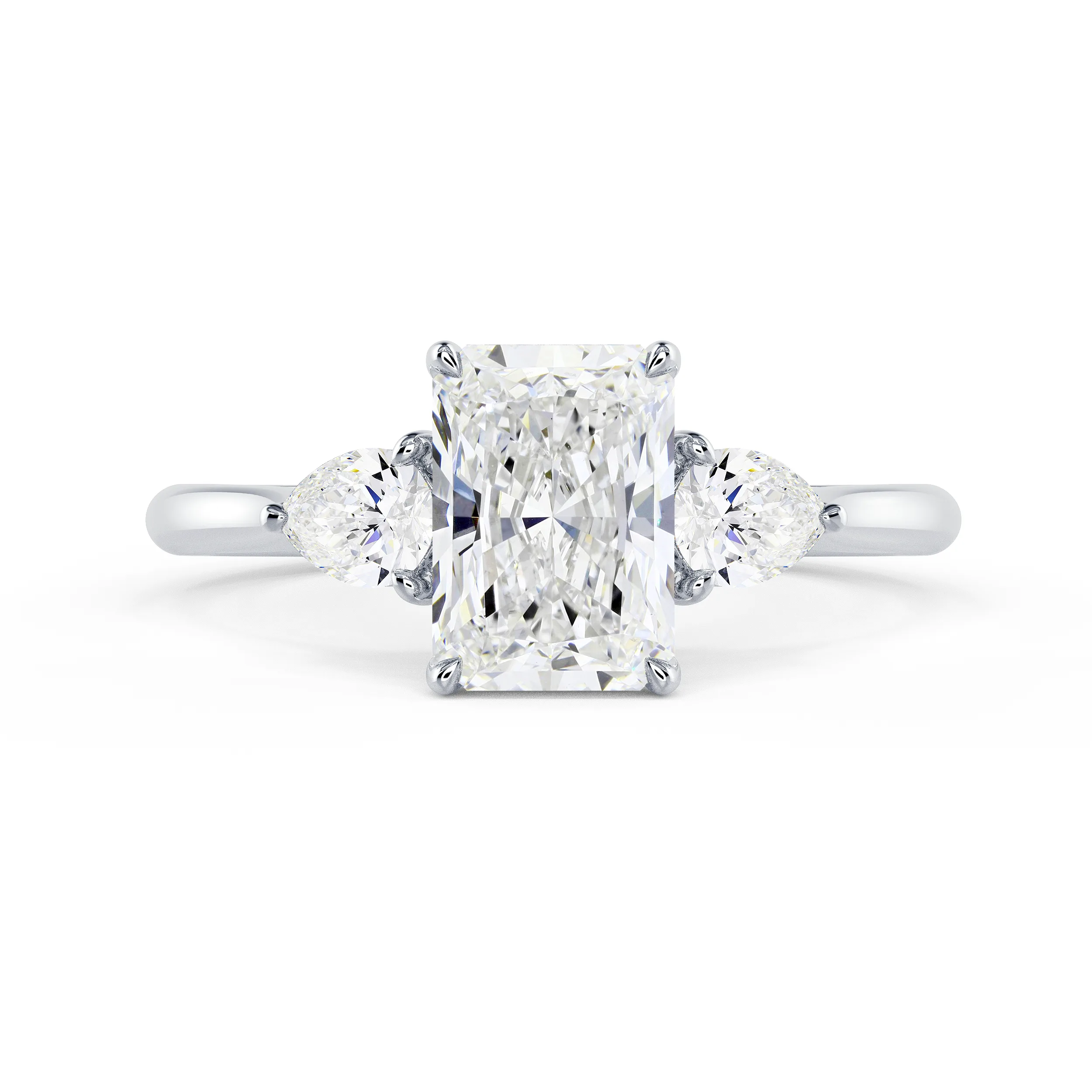 Diamonds set in White Gold Radiant and Pear Setting (Main View)