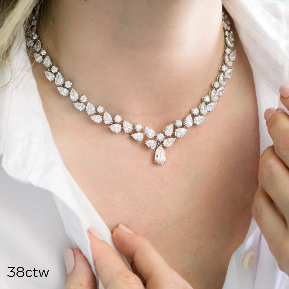 lab diamond choker necklace