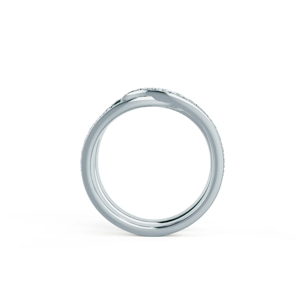 Lovelock Lab Created Diamond Fashion Ring in White Gold Design-092