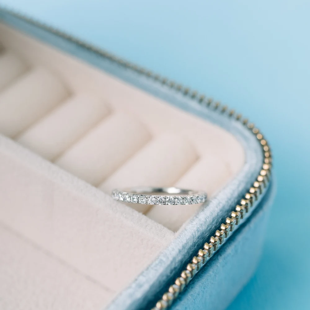 platinum 1.6mm lab diamond french pave wedding band ada diamonds design ad 275