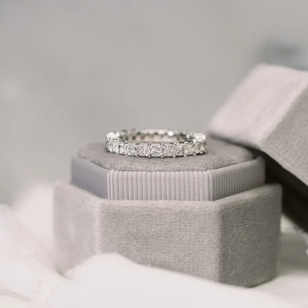18k white gold princess man made cut wedding band ada diamonds design ad 194 macro