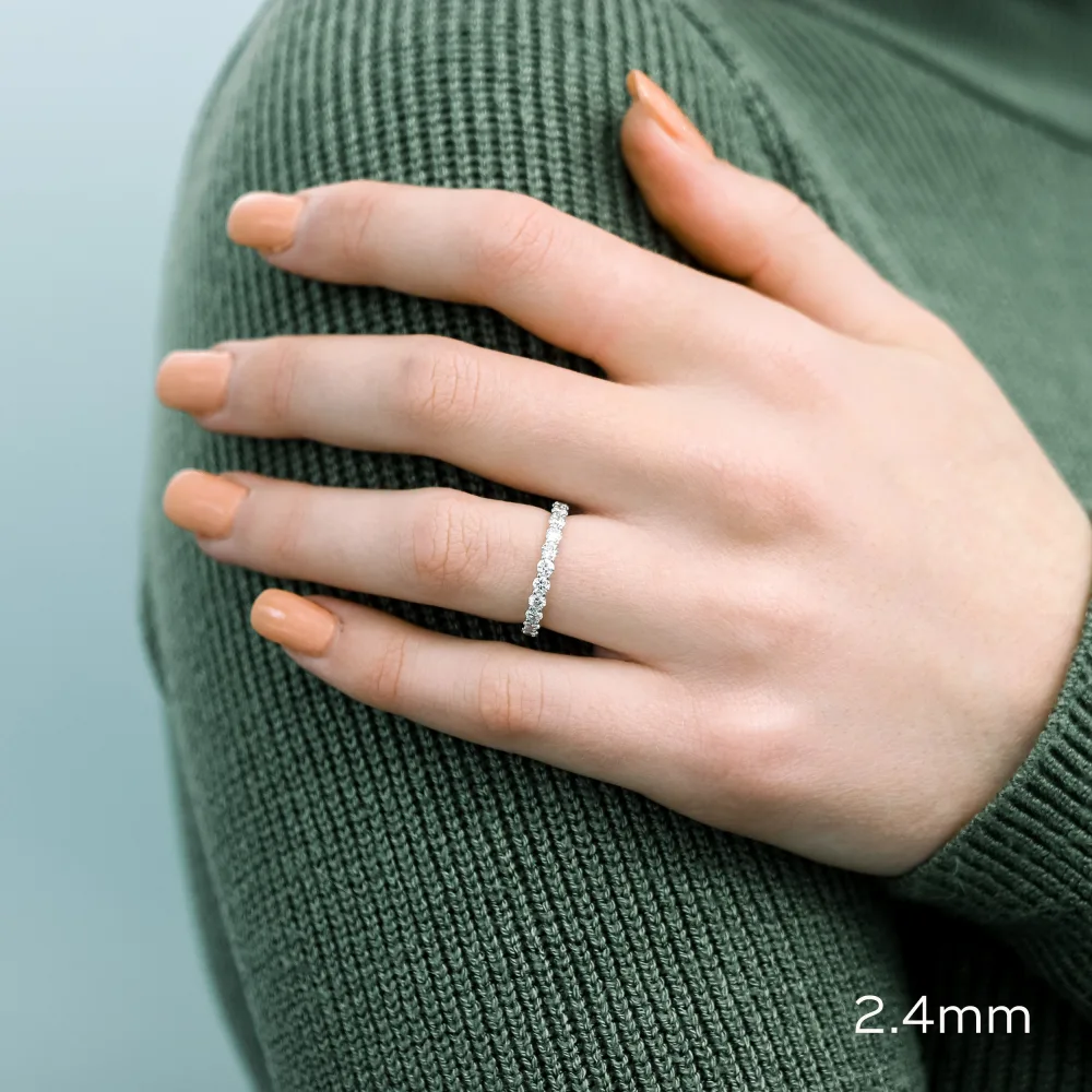 platinum french u round lab created diamond half eternity band ada diamonds design ad 208 on model