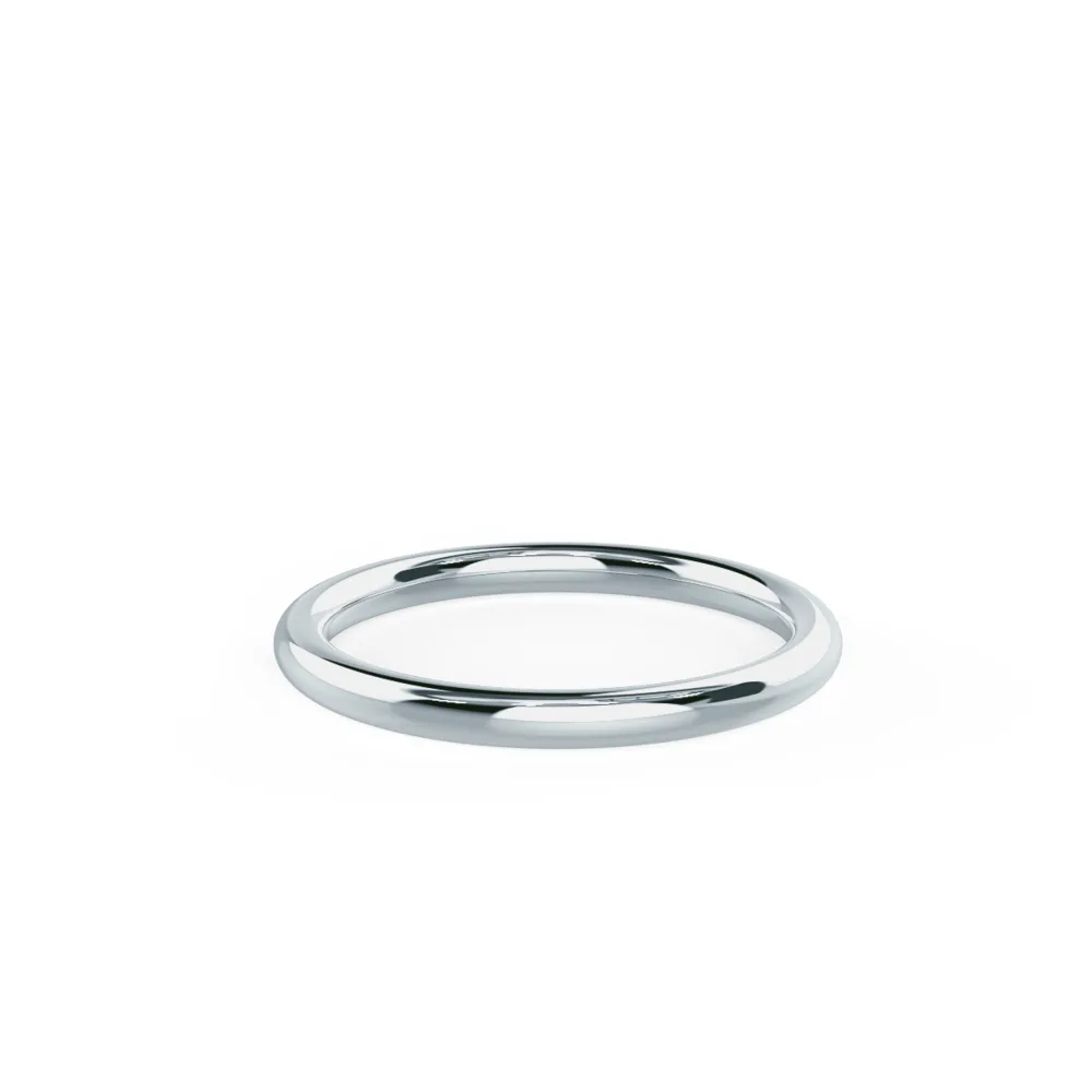 Petite Rounded Ring Mens Band Rendering In Front View Design AD246
