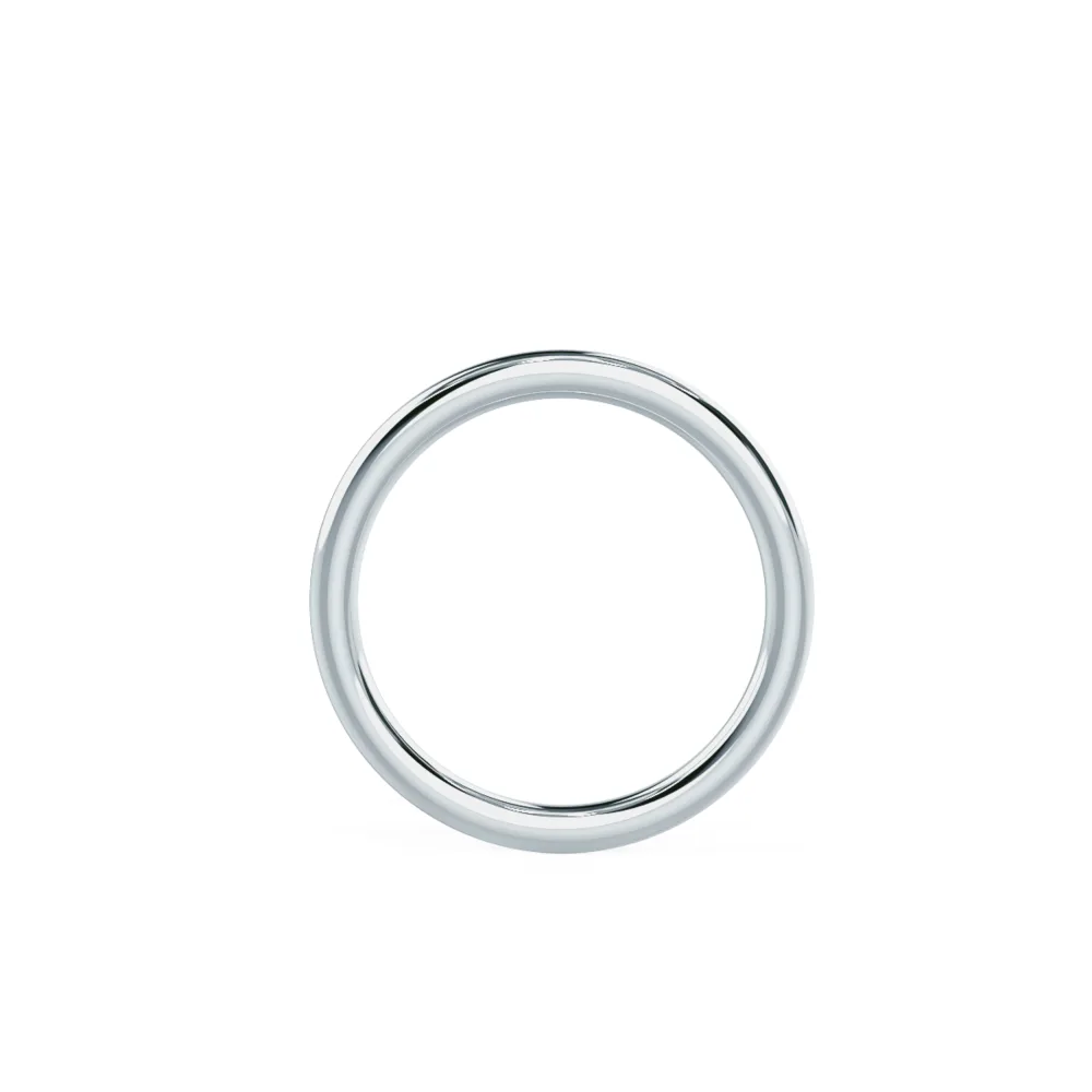 Petite Rounded Ring Mens Band Rendering In Profile View Design AD246