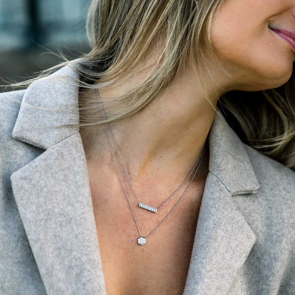 white gold lab diamond bar necklace ada diamonds design ad 122 on model