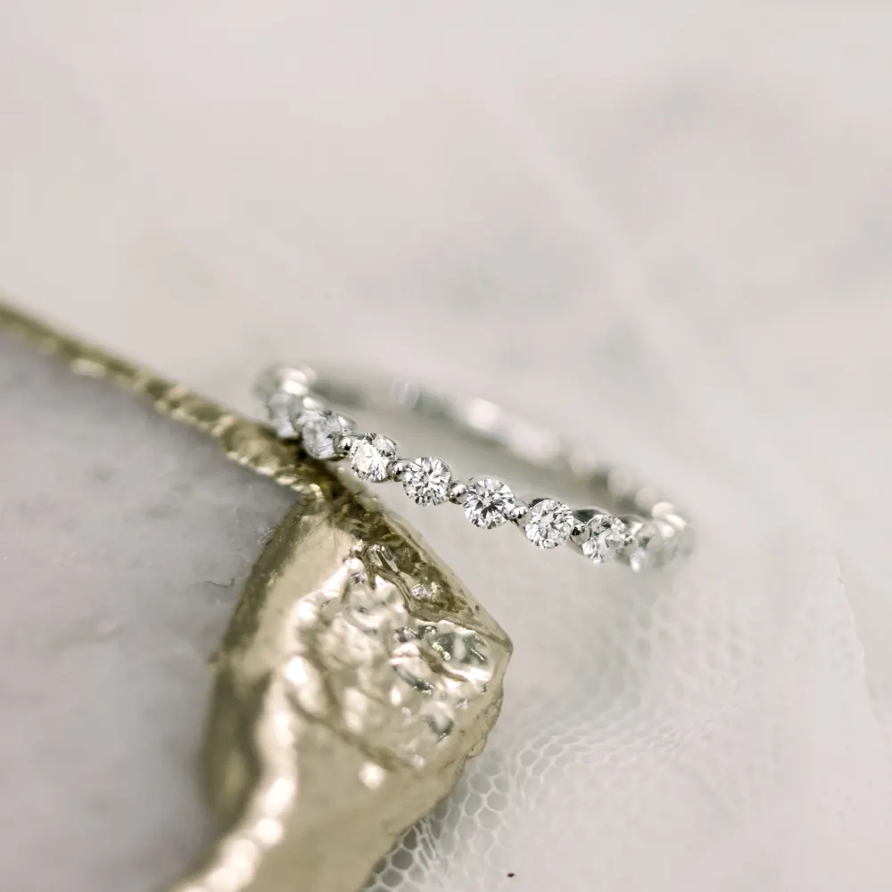 white gold shared prong lab diamond three quarter eternity band ada diamonds design ad 261