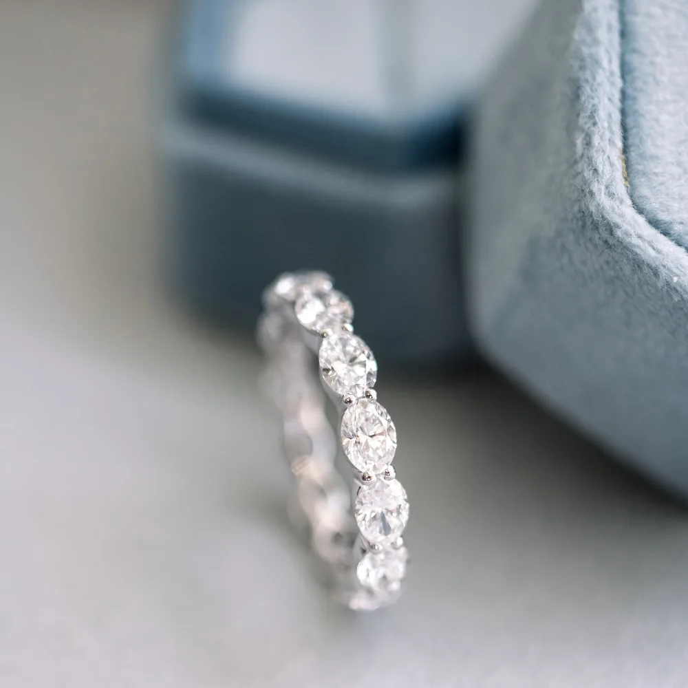 east west oval lab diamond eternity band ada diamonds design ad300 macro