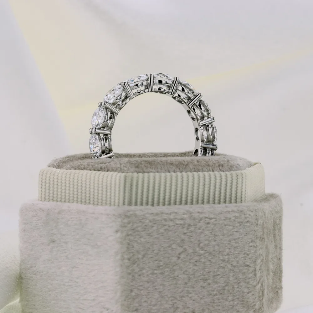 5 carat round prong set manmade diamond wedding ring in platinum ada diamonds design ad 081 profile
