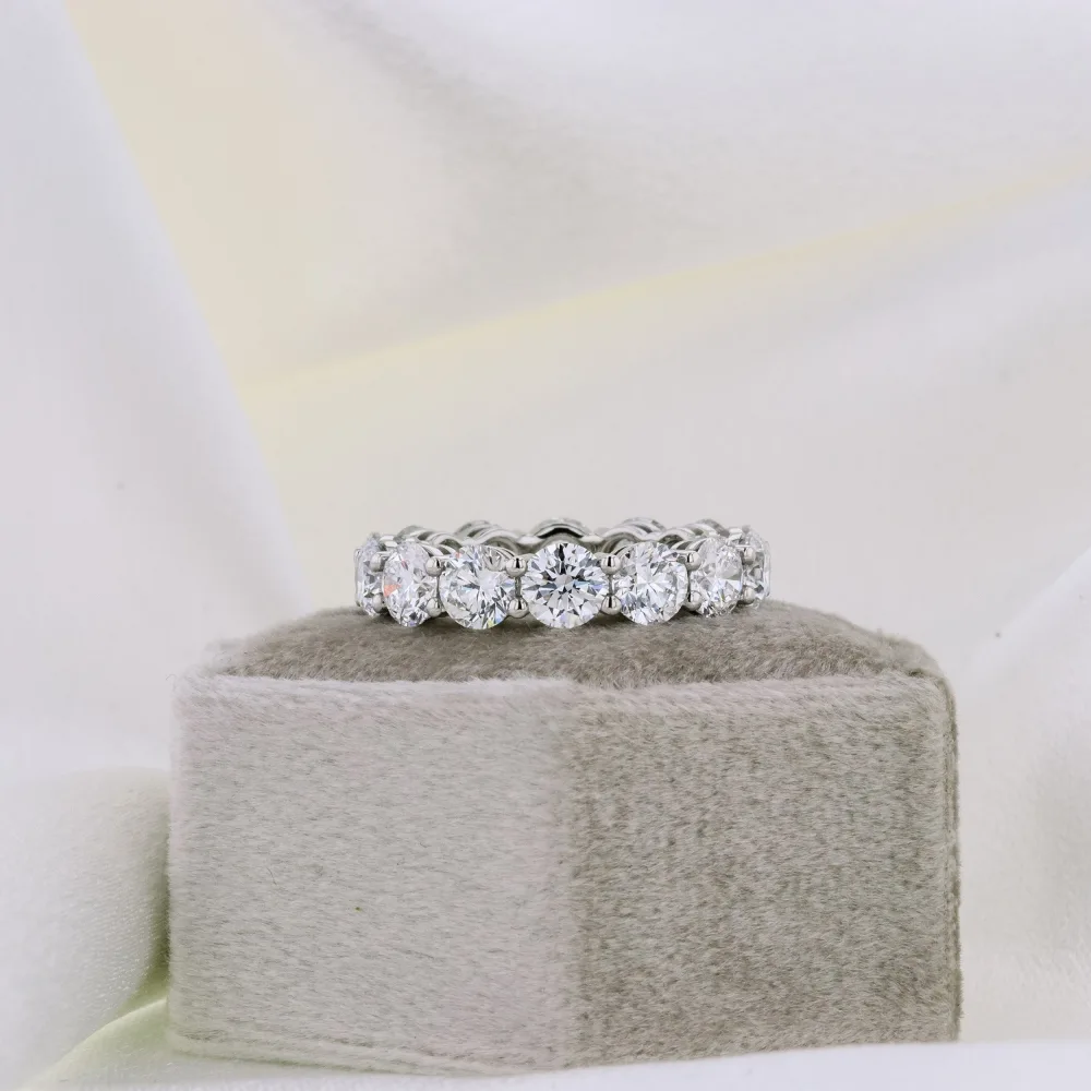 round 5 ct lab diamond wedding band in platinum ada diamonds design ad 081 macro