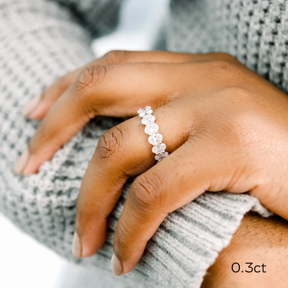platinum 5 carat wedding band with oval lab diamonds ada diamonds design ad 193