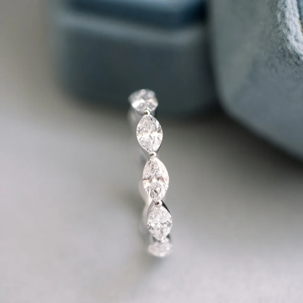18k white gold 2.25ct marquise lab diamond wedding ring ada diamonds design ad 280 side view