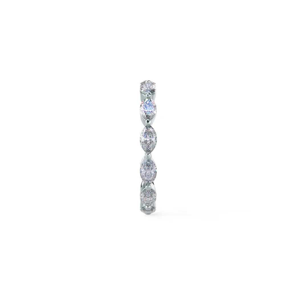 Lab Diamond Marquise Eternity Band Rendering In Side View AD270