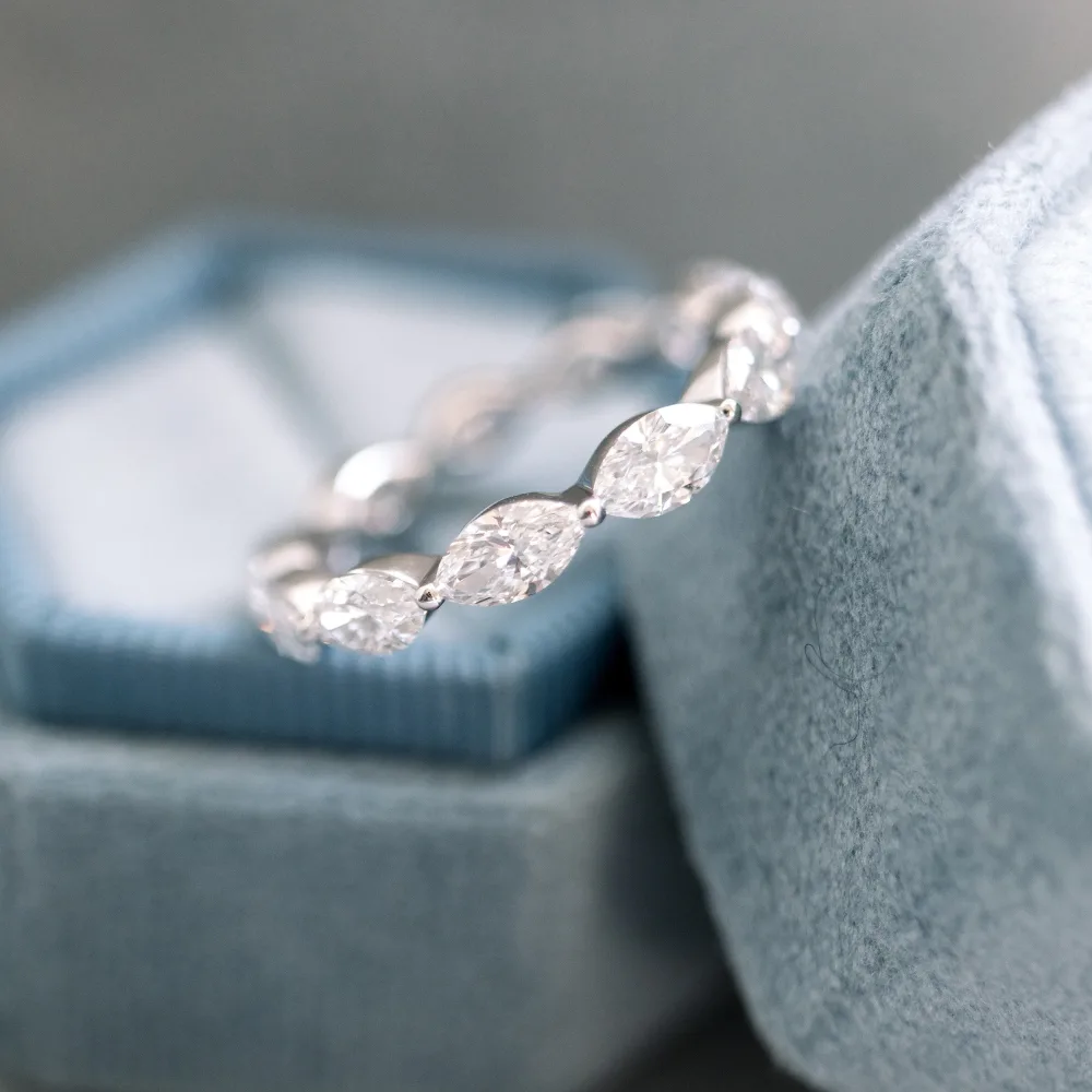 18k white gold 2.25 carat marquise lab created diamond wedding band ada diamonds design ad 270 macro