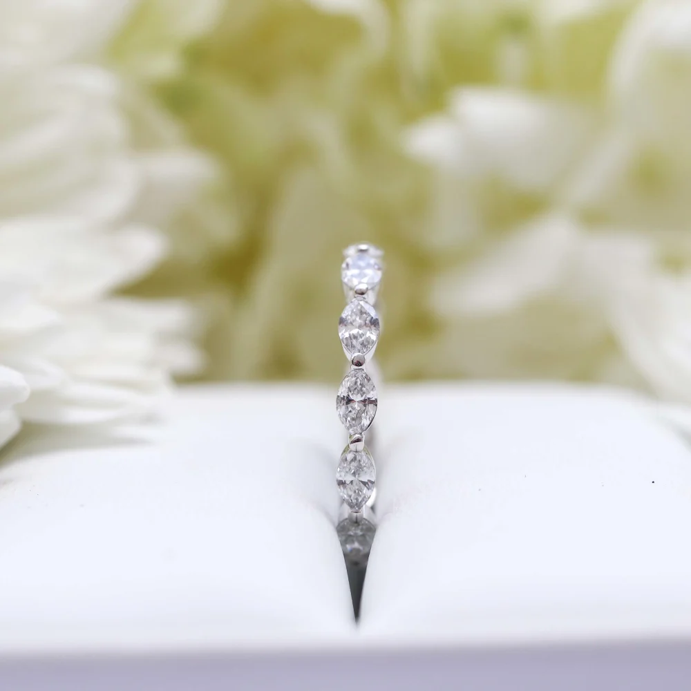 Lab Created Diamond Marquise Eternity Band AD270