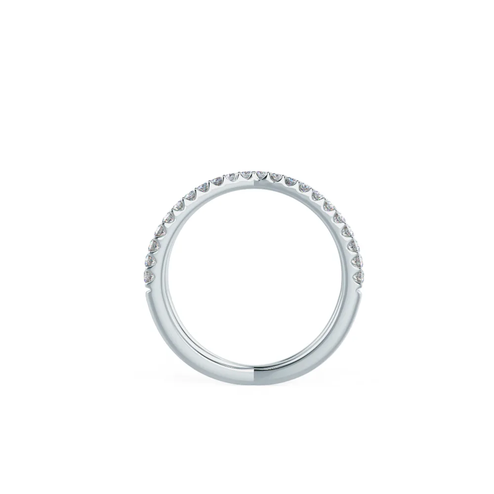Crossing X Lab Created Diamond Wedding Band in White Gold Design-217