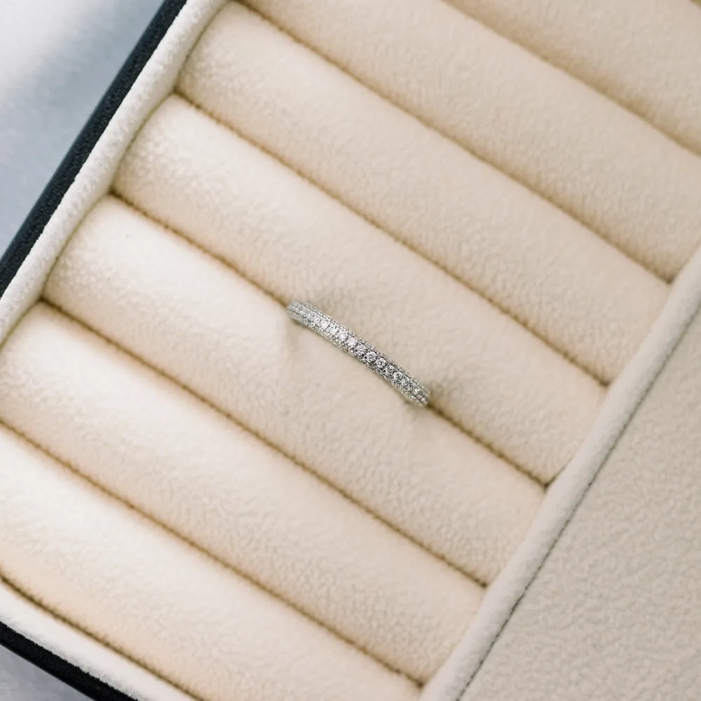 platinum half carat micro pavé lab diamond wedding band ada diamonds design ad 241