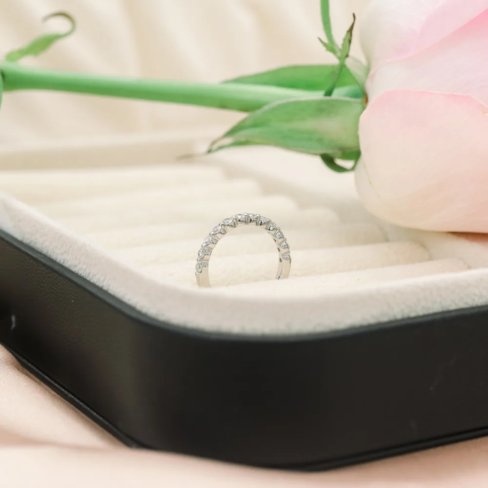 Lab Diamond Half Eternity Wedding Ring AD-109