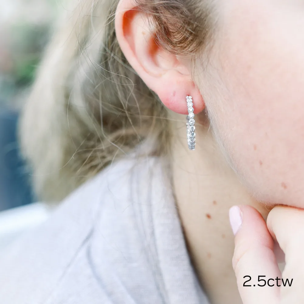 white gold 2.5ct lab diamond hoop earrings ada diamonds design ad 009 on model