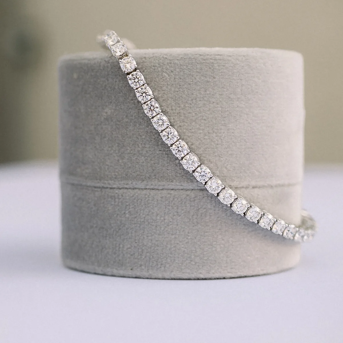 Four Prong Round Diamond Tennis Bracelet