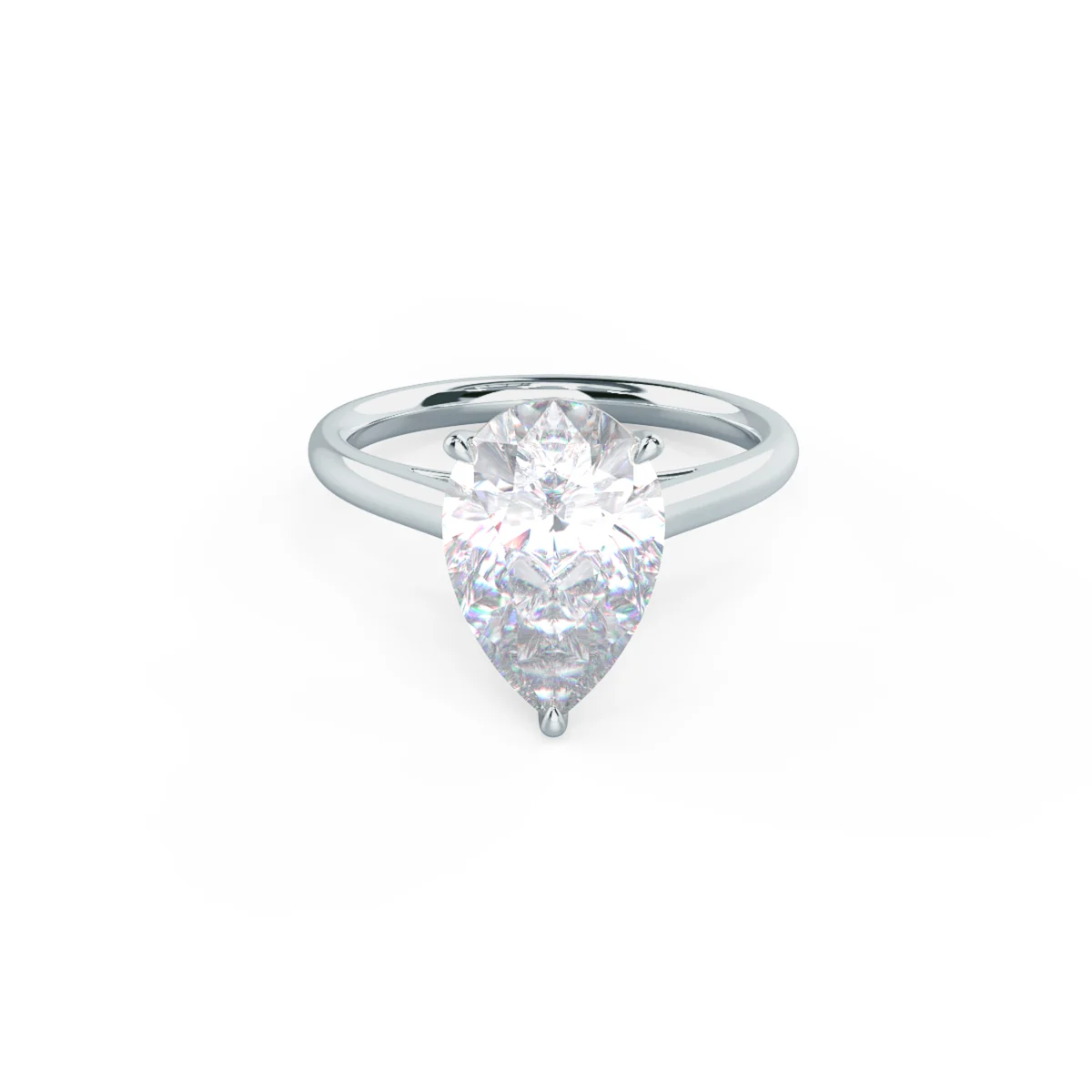 Pear Shaped Solitaire Engagement Ring