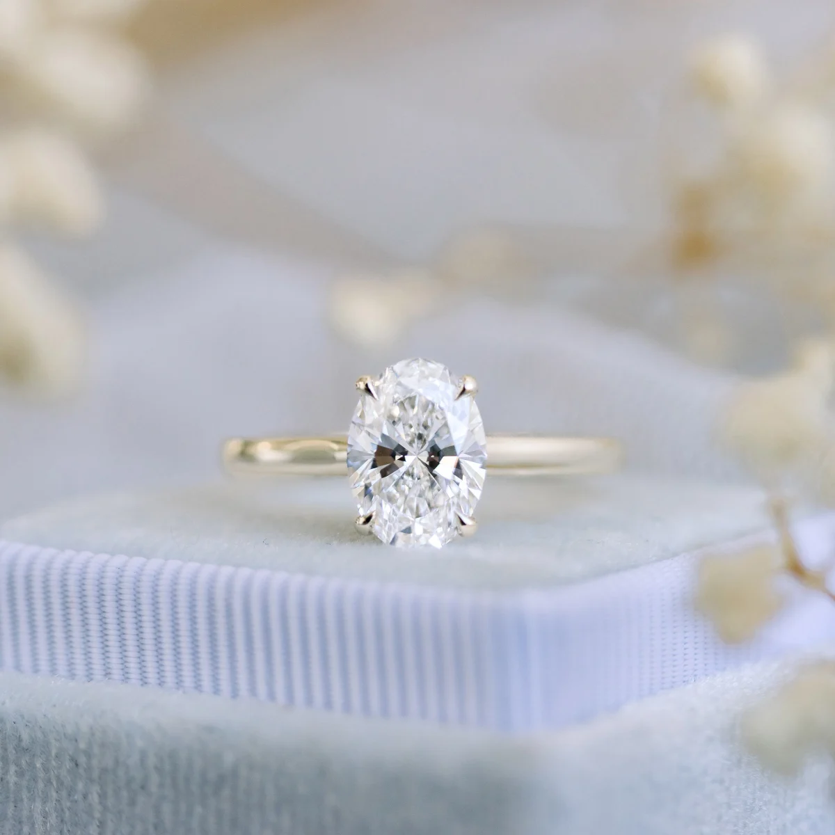 Custom Solitaire Diamond Engagement Ring
