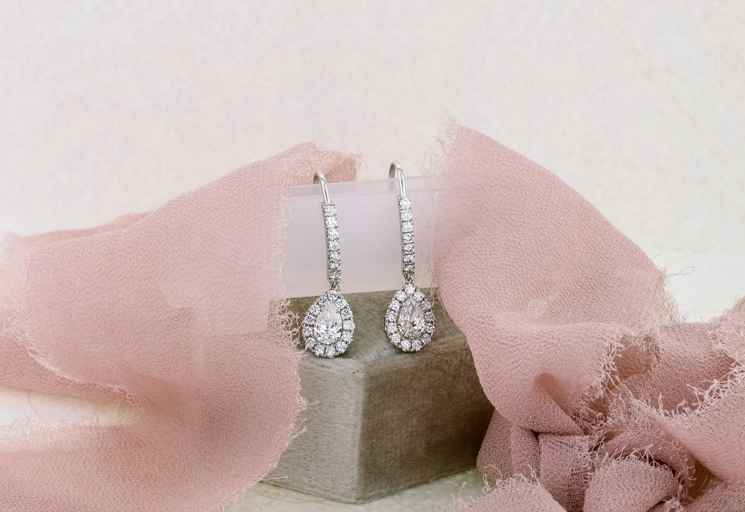 Heavenly Single Halo Fancy Earrings - Ada Diamonds