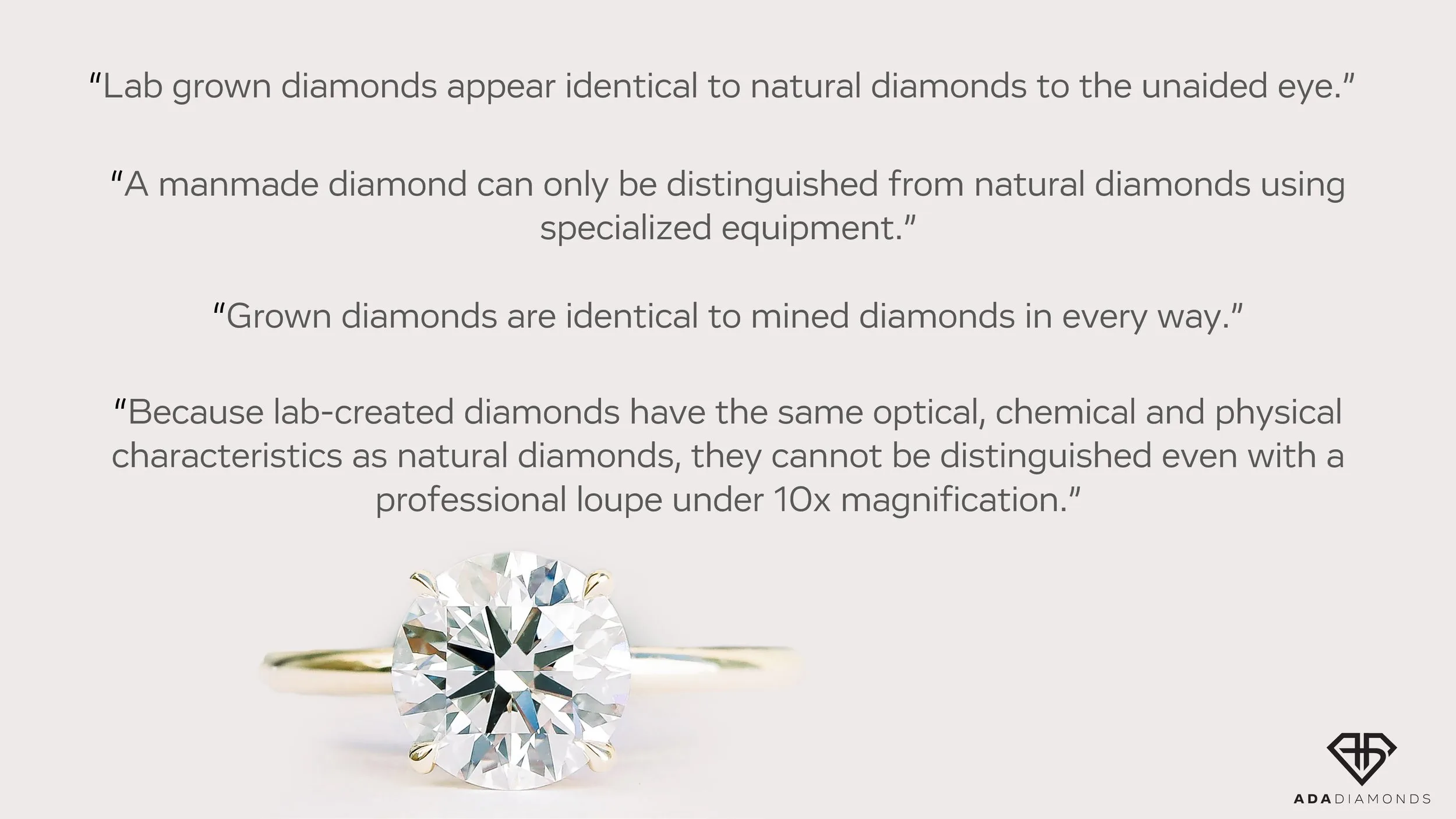 lab diamonds are chemically identical to natural diamonds