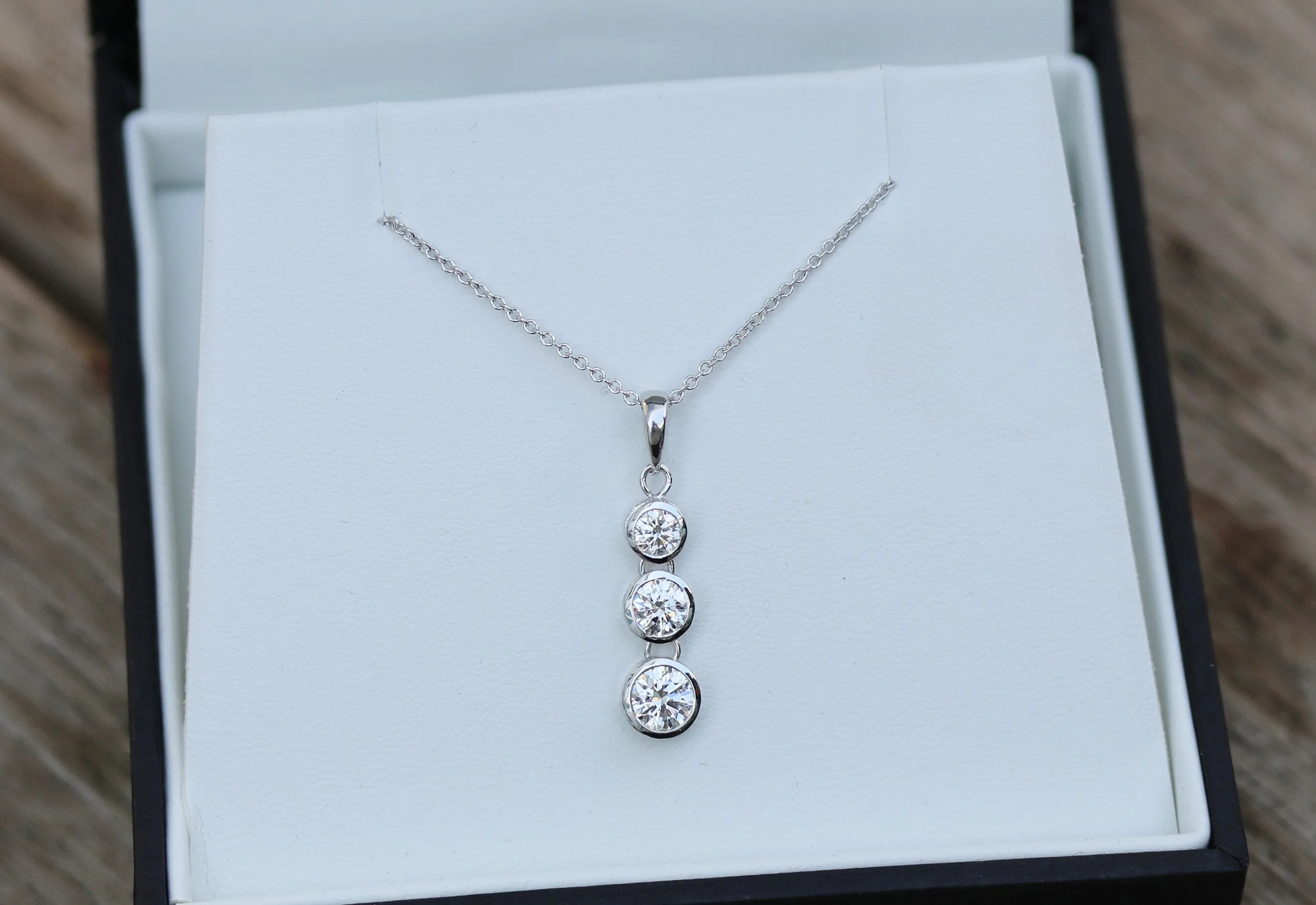 Triple Bezel Cosmopolitan Necklace - Ada Diamonds