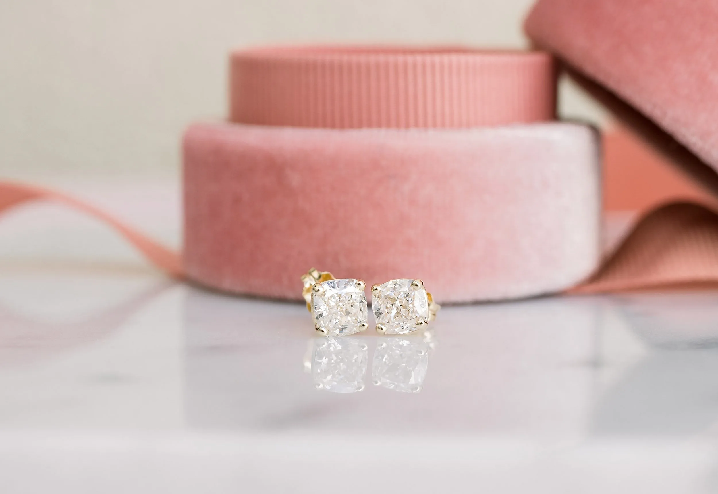Cushion Stud Earrings - Ada Diamonds