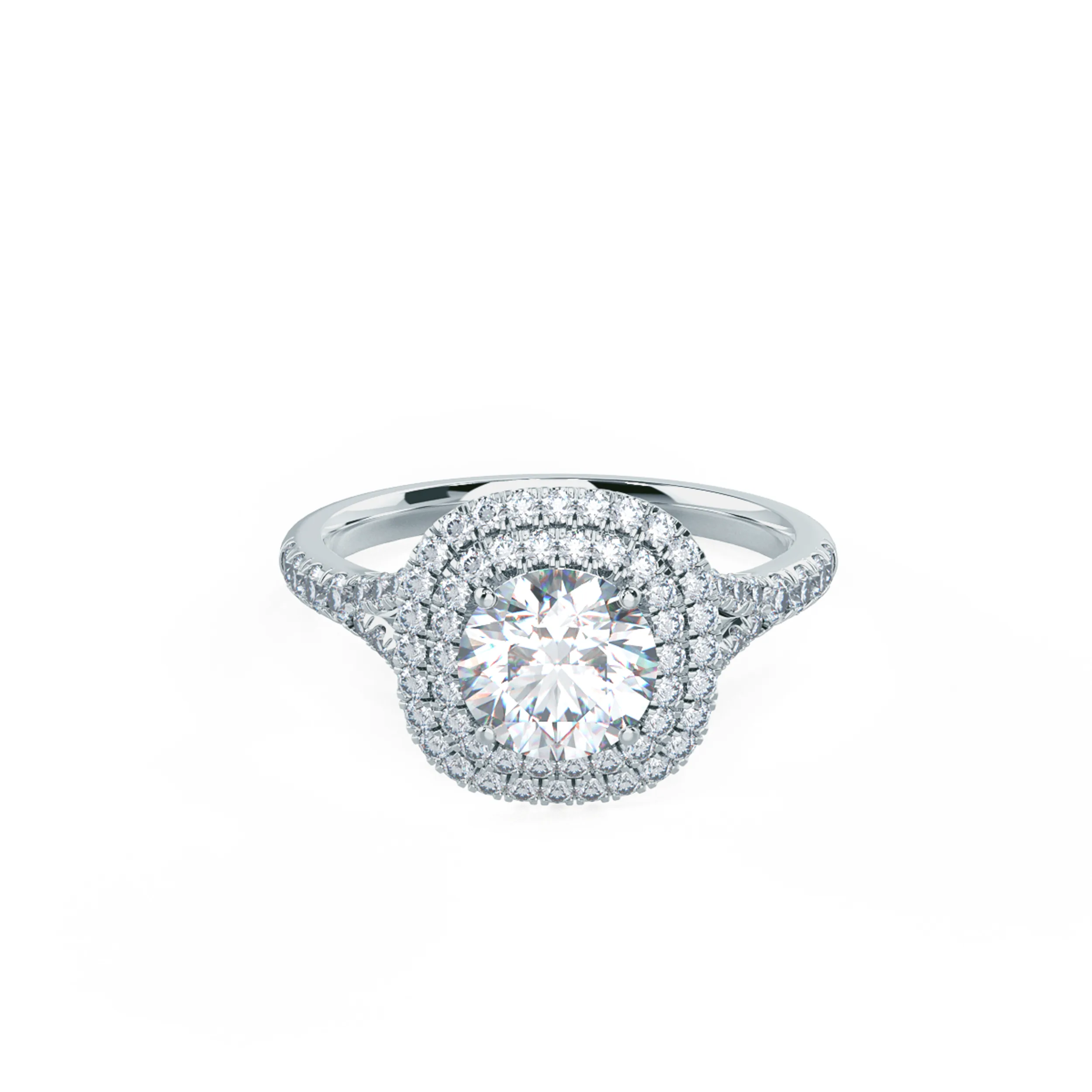Halo Setting Lab Created Diamond Engagement Rings