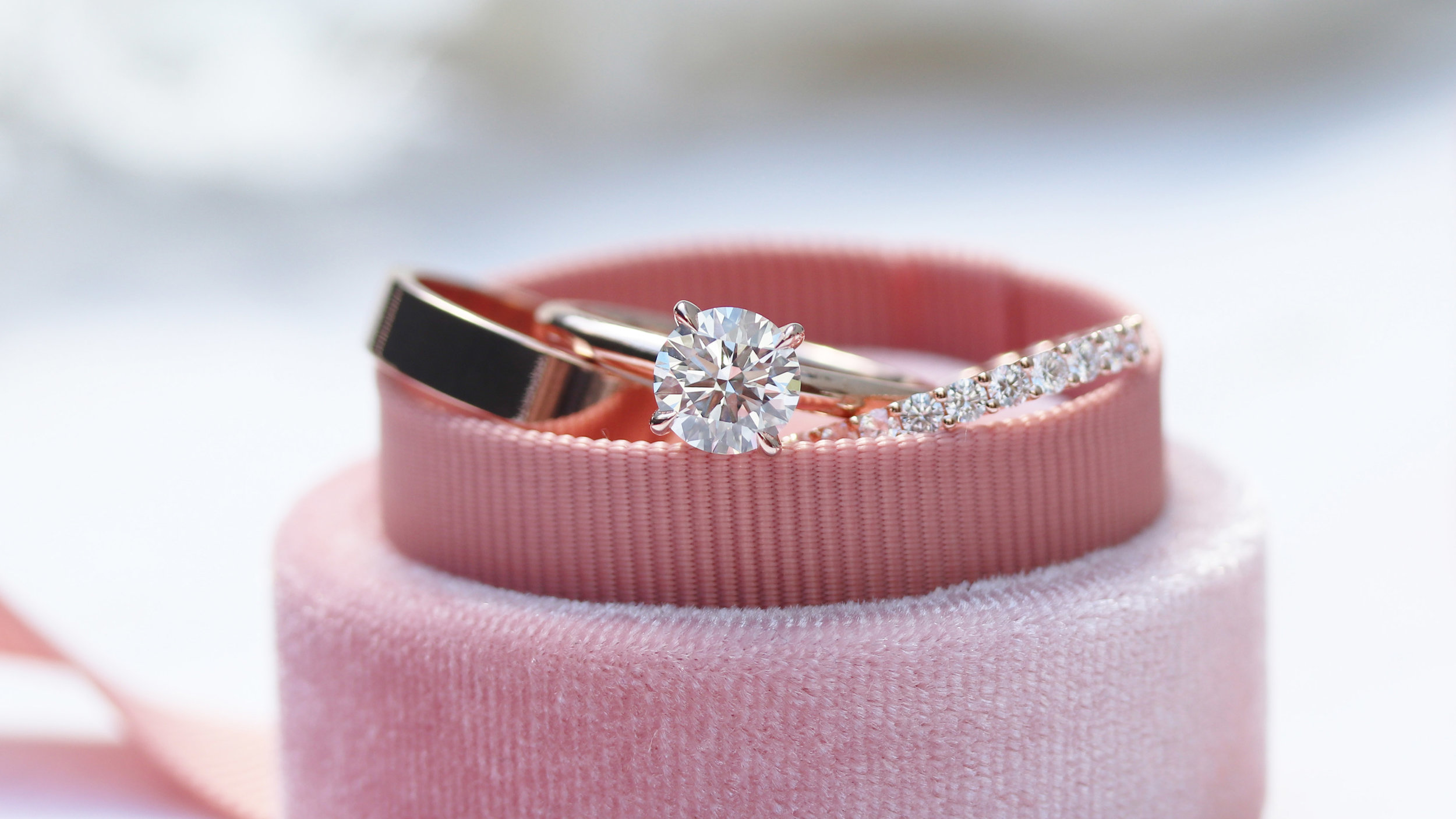 Solene - 14k Rose Gold 0.75 Carat Round Straight Natural Diamond Engagement  Ring @ $1600 | Gabriel & Co.