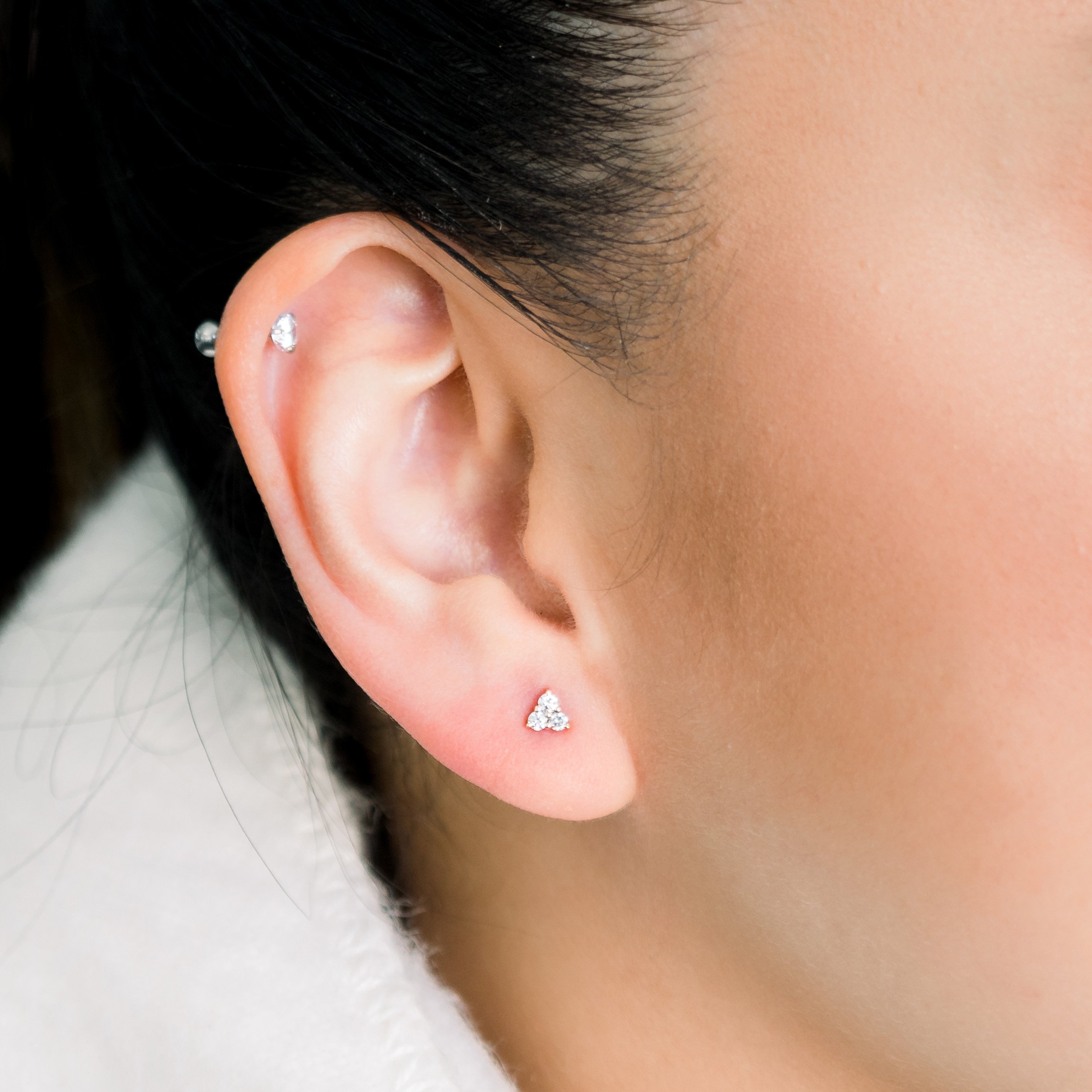 Small Diamond Flower Stud Earrings – Nicole Rose Fine Jewelry
