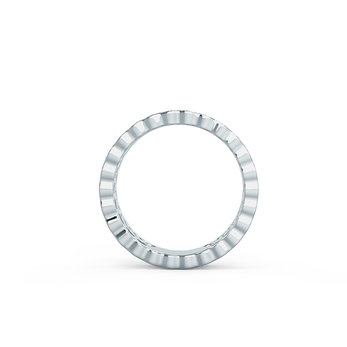 Diamond Two Row Bezel Eternity Band