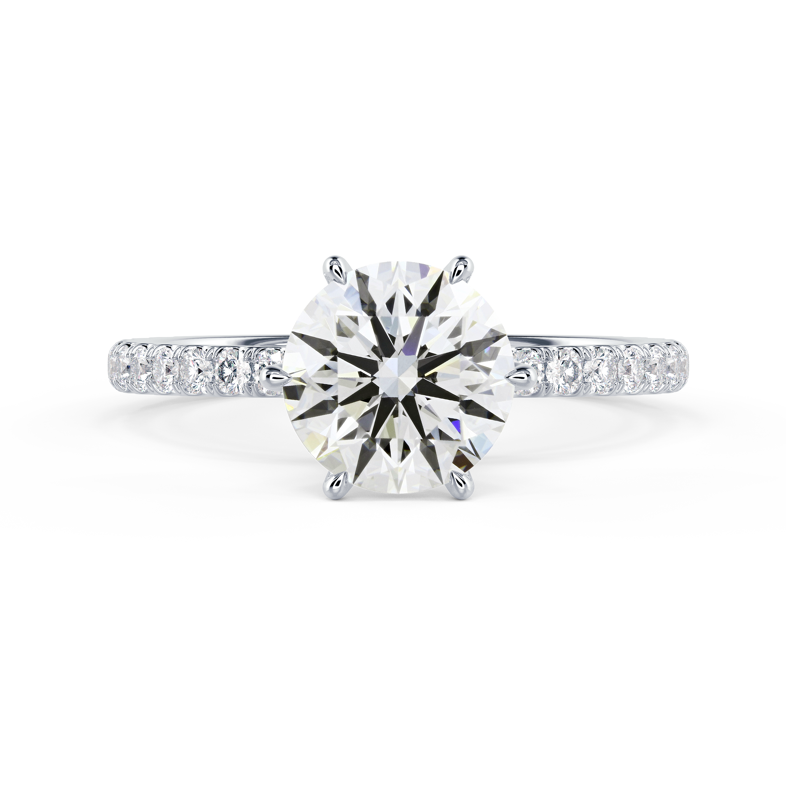 Diamond Collar Pavé Diamond Engagement Ring