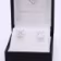 3.0 Carat Lab Diamonds set in 14k White Gold Princess Cut Stud Earrings (Main View)