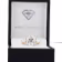 Exceptional Quality 4.25 Carat Lab Diamonds Oval and Pear Setting in Rose Gold (Main View)